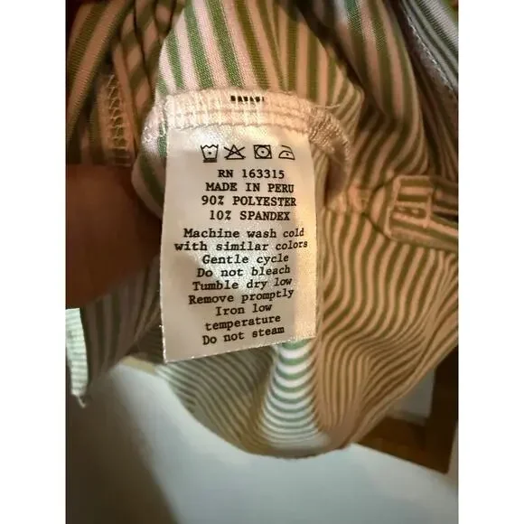 Renwick RNWK Striped 1/4 Zip - Fairway White size xs - Picture 6 of 9